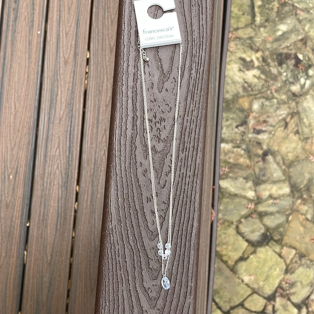 CUBIC ZIRCONIA NECKLACE NWOT🩶